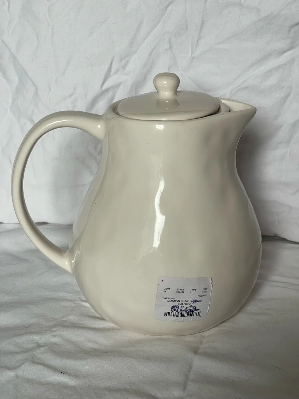 Rae Dunn by Magenta ceramic teapot TEA  black lettering new tea pot